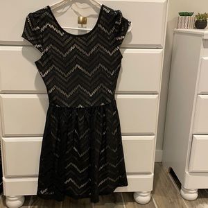 Black and cream dress